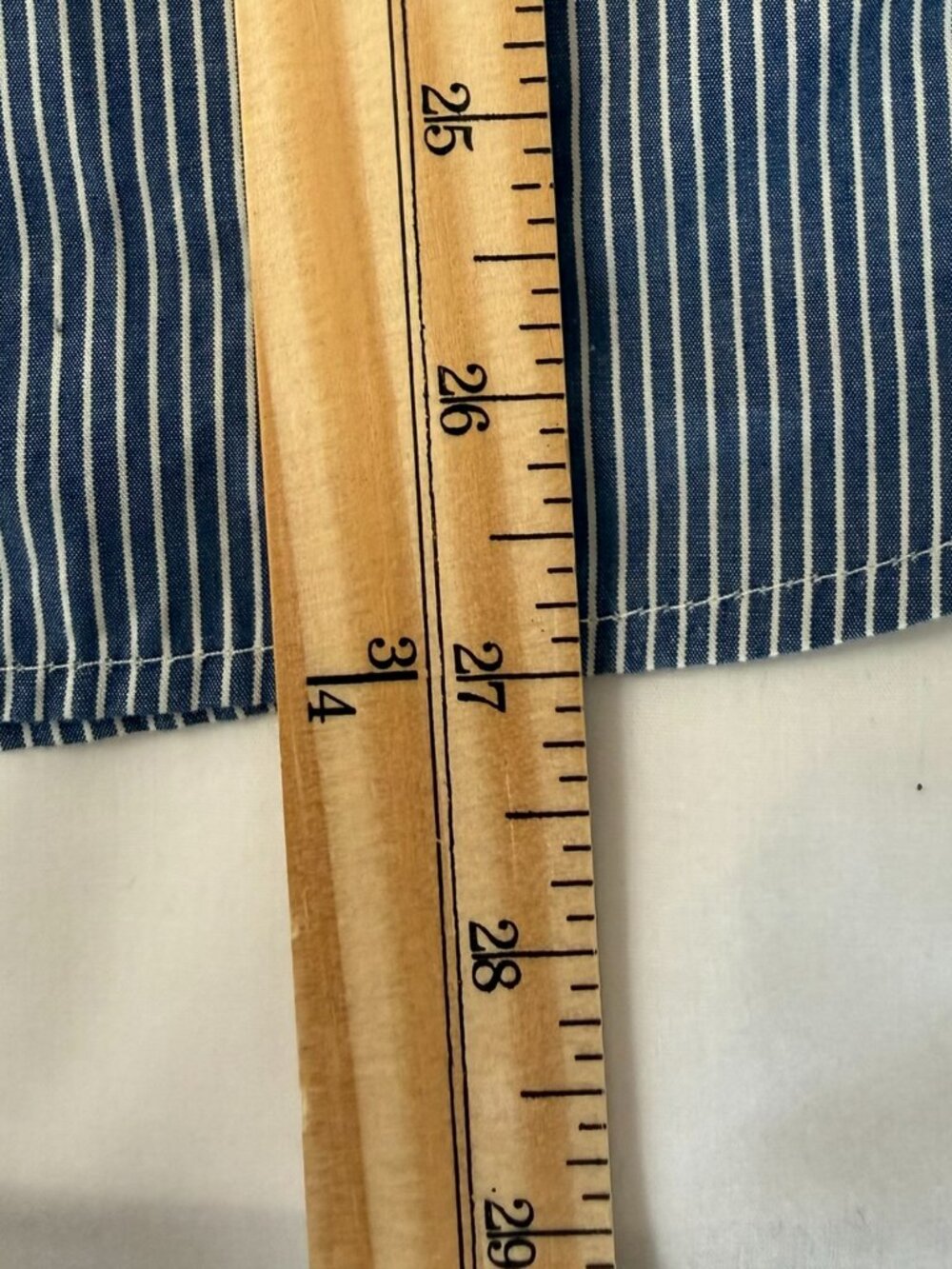 Banana Republic Factory Blue White Striped Poplin Button Down Shirt Size M - Picture 6 of 7